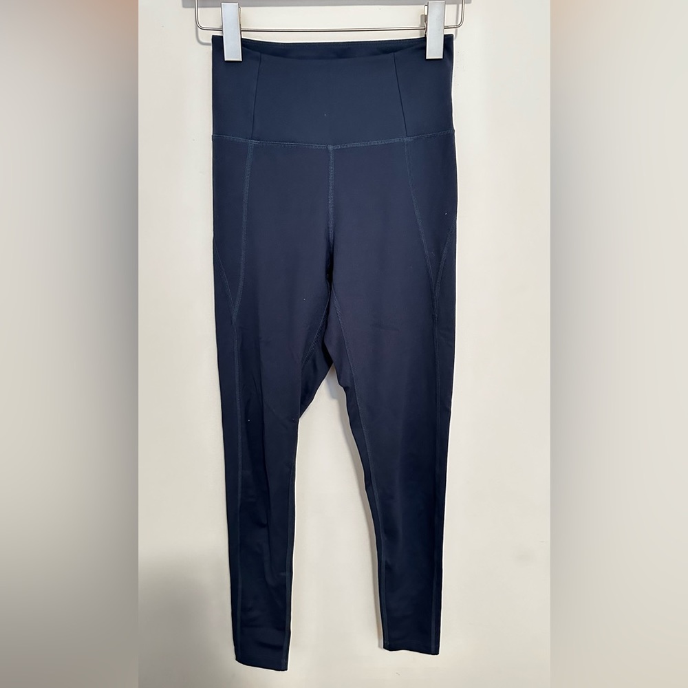Girlfriend collective navy blue high rise leggings